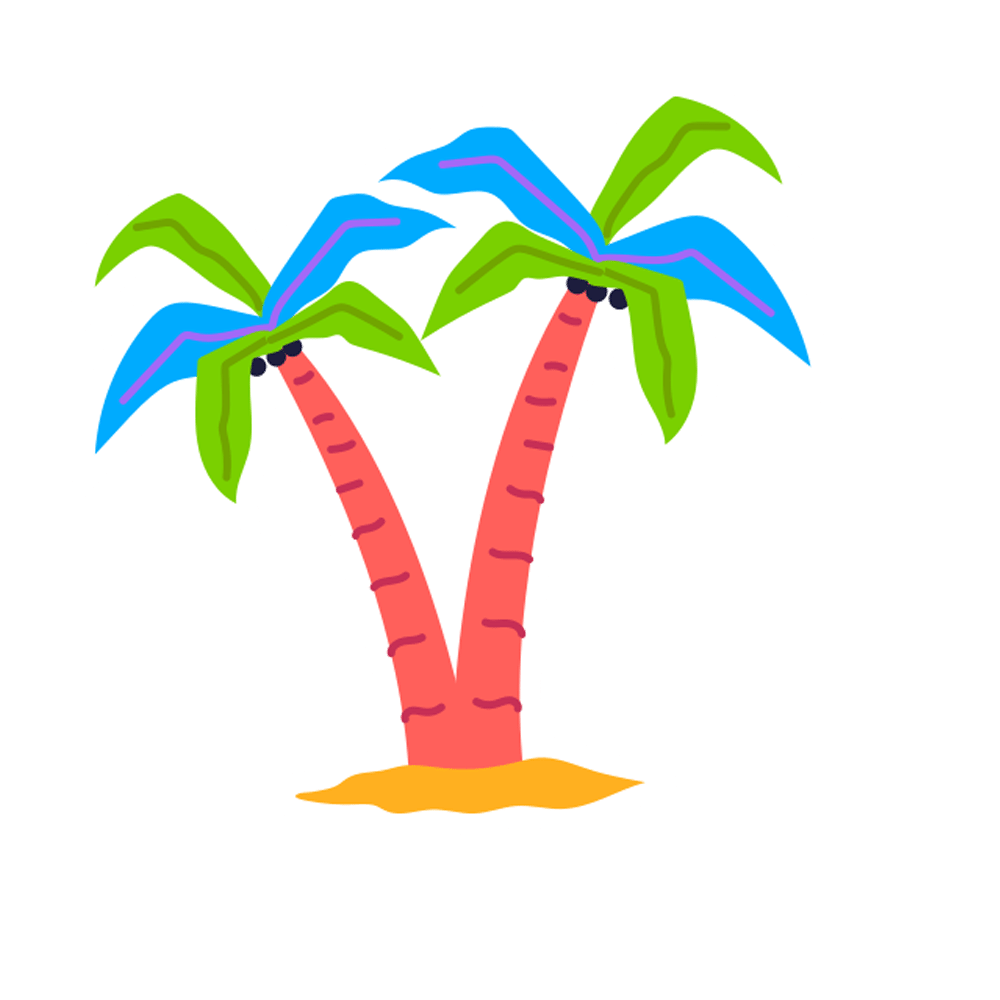 Palm Tree Free Sticker Transparent Image