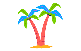 Palm Tree Sticker PNG