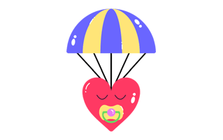 Parachute Free Sticker PNG