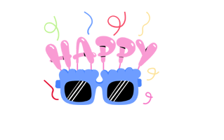 Party Glasses Free Sticker PNG