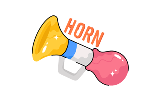 Party Horn Free Sticker PNG