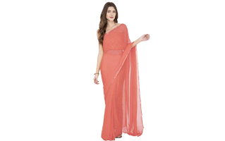 Peach Saree PNG