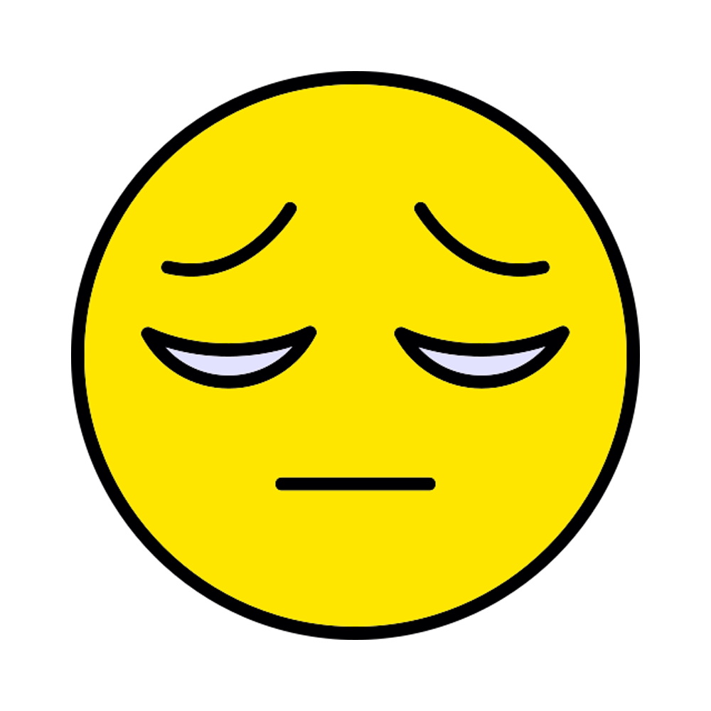 Pensive Sticker Transparent Image
