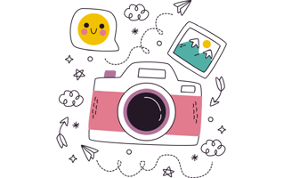 Photo Camera Sticker PNG