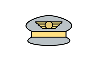 Pilot Hat Sticker PNG