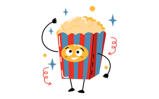 Popcorn Free Sticker PNG