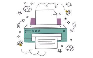 Printer Free Sticker PNG