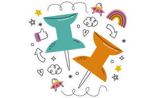Push Pin Sticker PNG