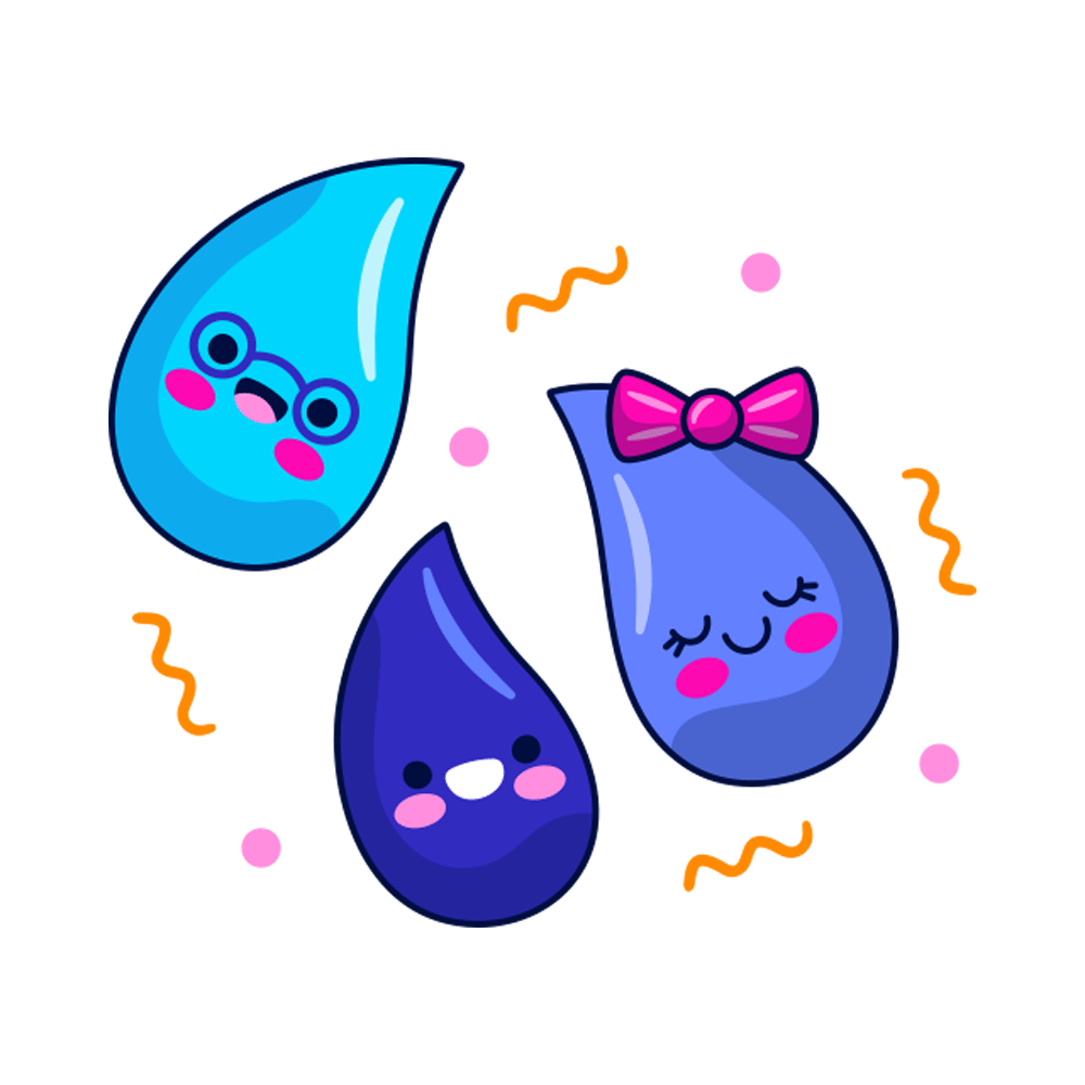 Paper Raindrops Free Sticker Transparent Image