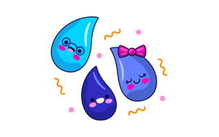 Raindrops Free Sticker PNG