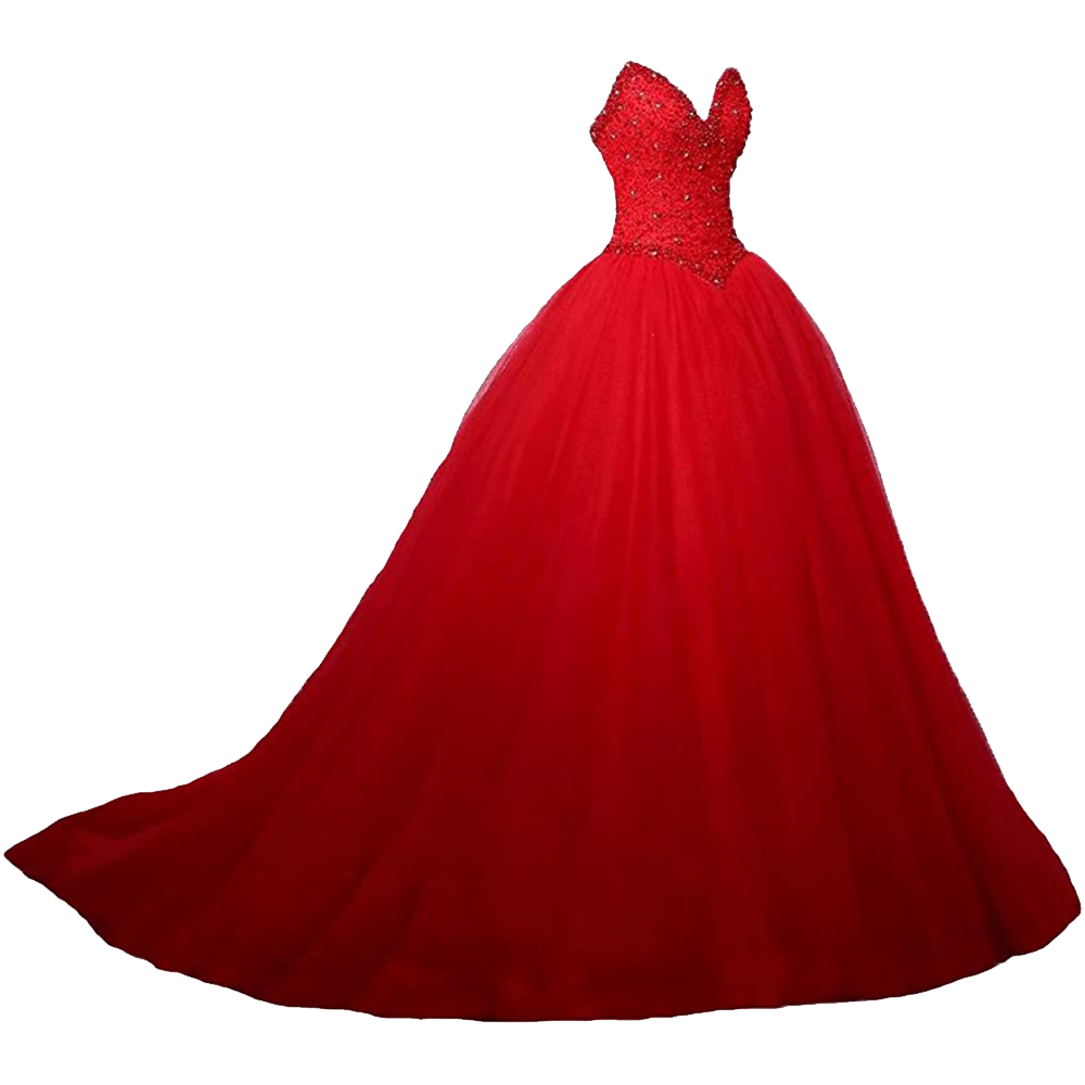 Red-Gown Transparent Image