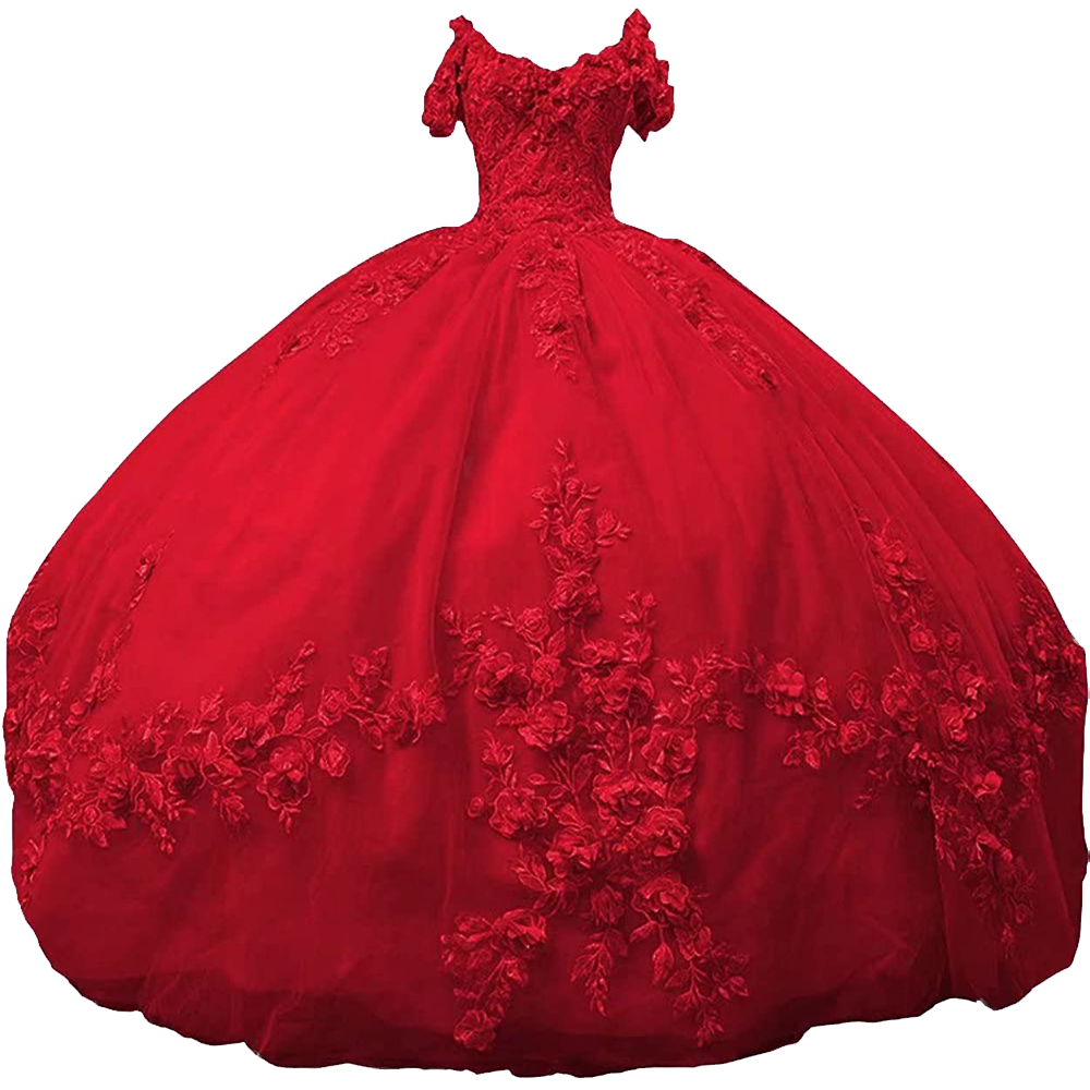 Red-Gown Transparent Photo