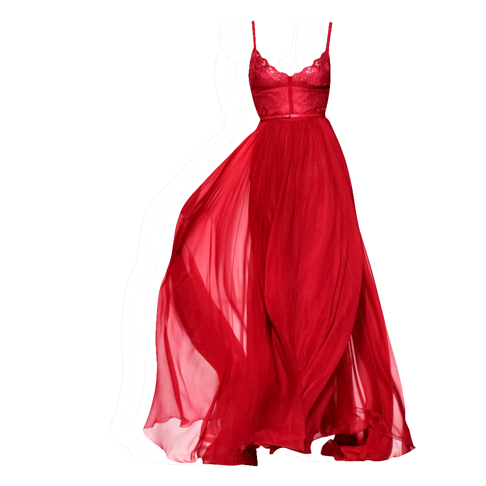 Red-Gown Transparent Picture