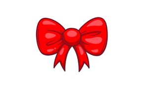 Red Ribbon Sticker PNG