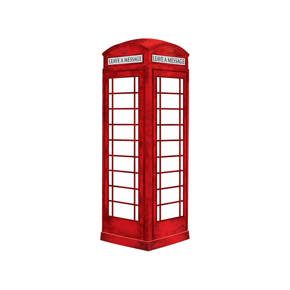 Red Telephone Box Transparent Image