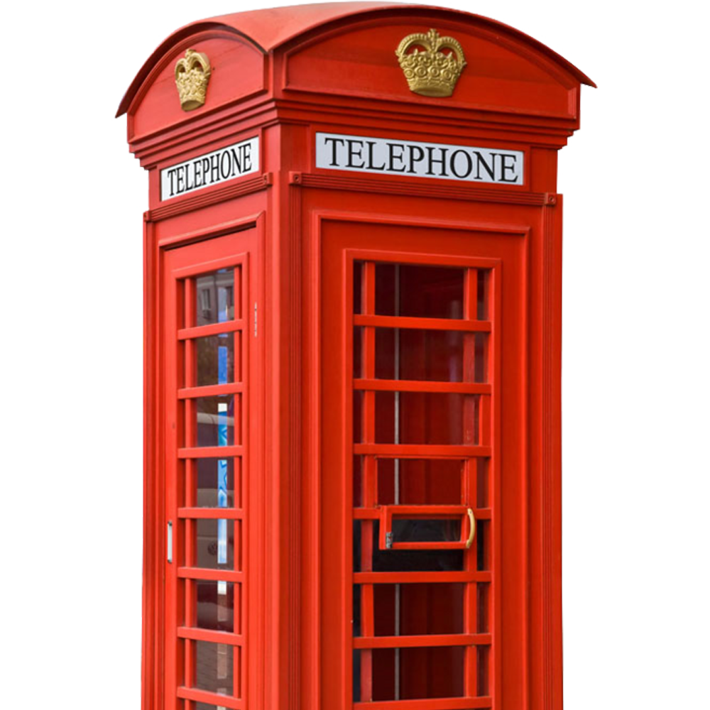 Red Telephone Box Transparent Photo