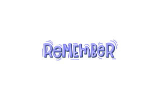 Remember Free Sticker PNG