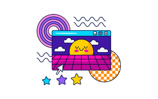 Retro Free Sticker PNG