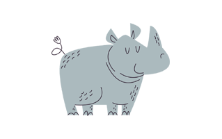 Rhinoceros Free Sticker PNG