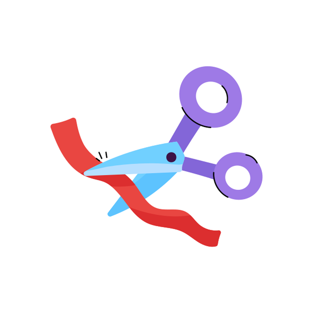 Ribbon Cutting Free Sticker Transparent Clipart