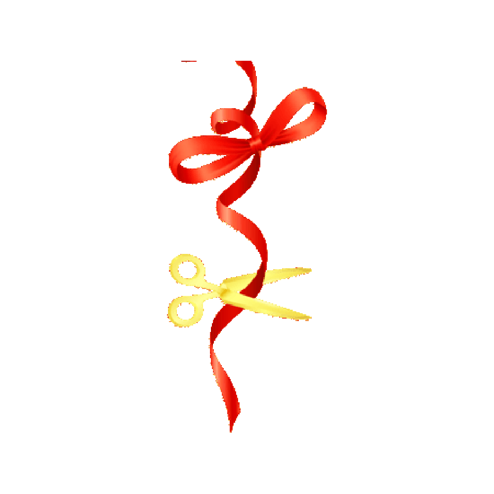 Ribbon Cutting Free Sticker Transparent Gallery