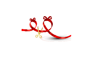 Ribbon Cutting Free Sticker PNG