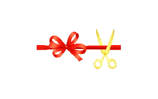 Ribbon Cutting Sticker PNG
