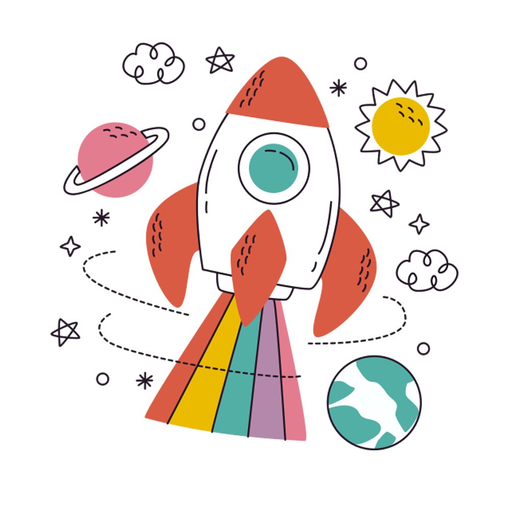Rocket Ship Free Sticker Transparent Gallery