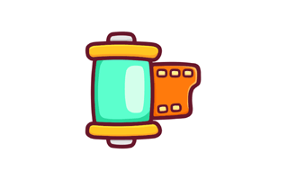 Roll Film Free Sticker PNG