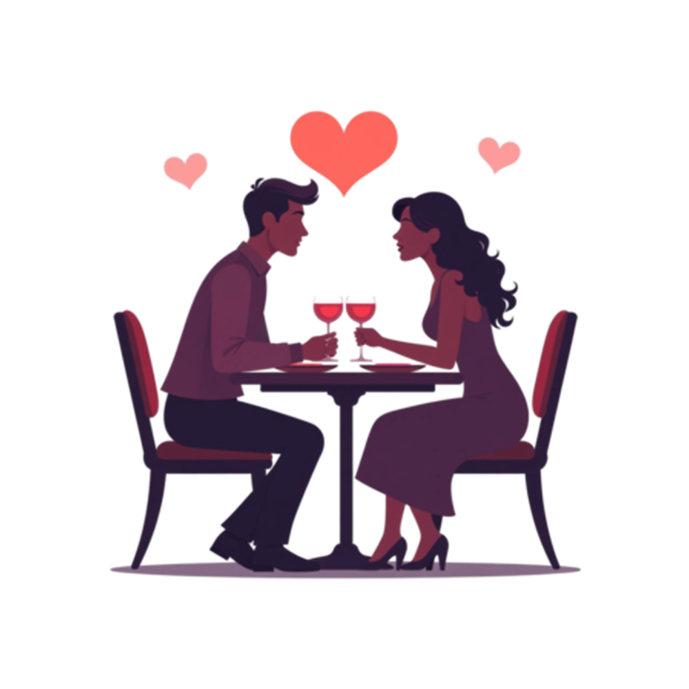 Romantic Date Free Sticker Transparent Clipart