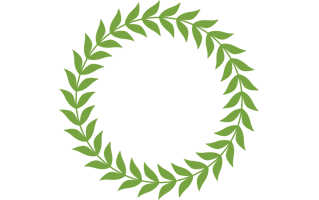 Round Garland Frame PNG