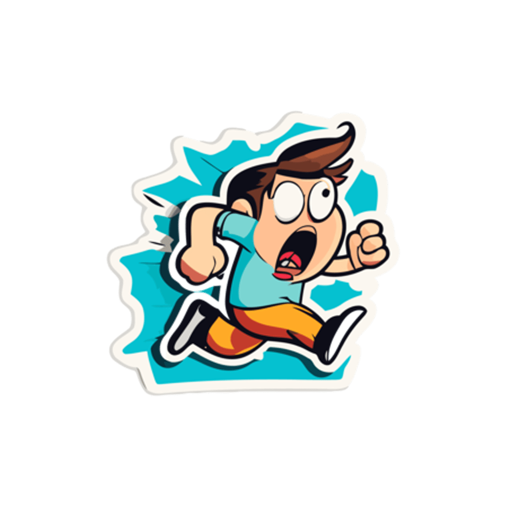 Running Free Sticker Transparent Image