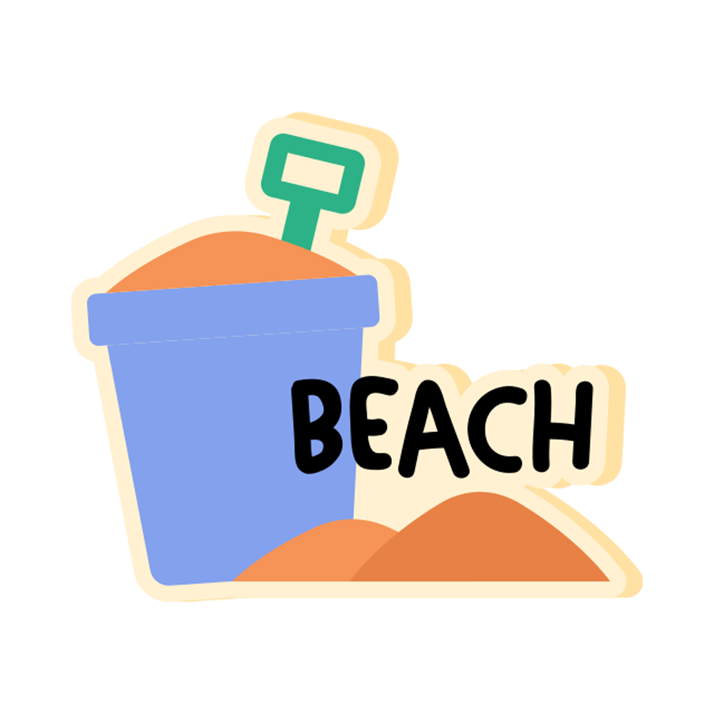 Sand Bucket Sticker Transparent Picture