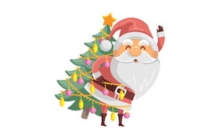 Santa Free Sticker PNG