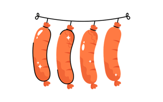 Sausage Sticker PNG