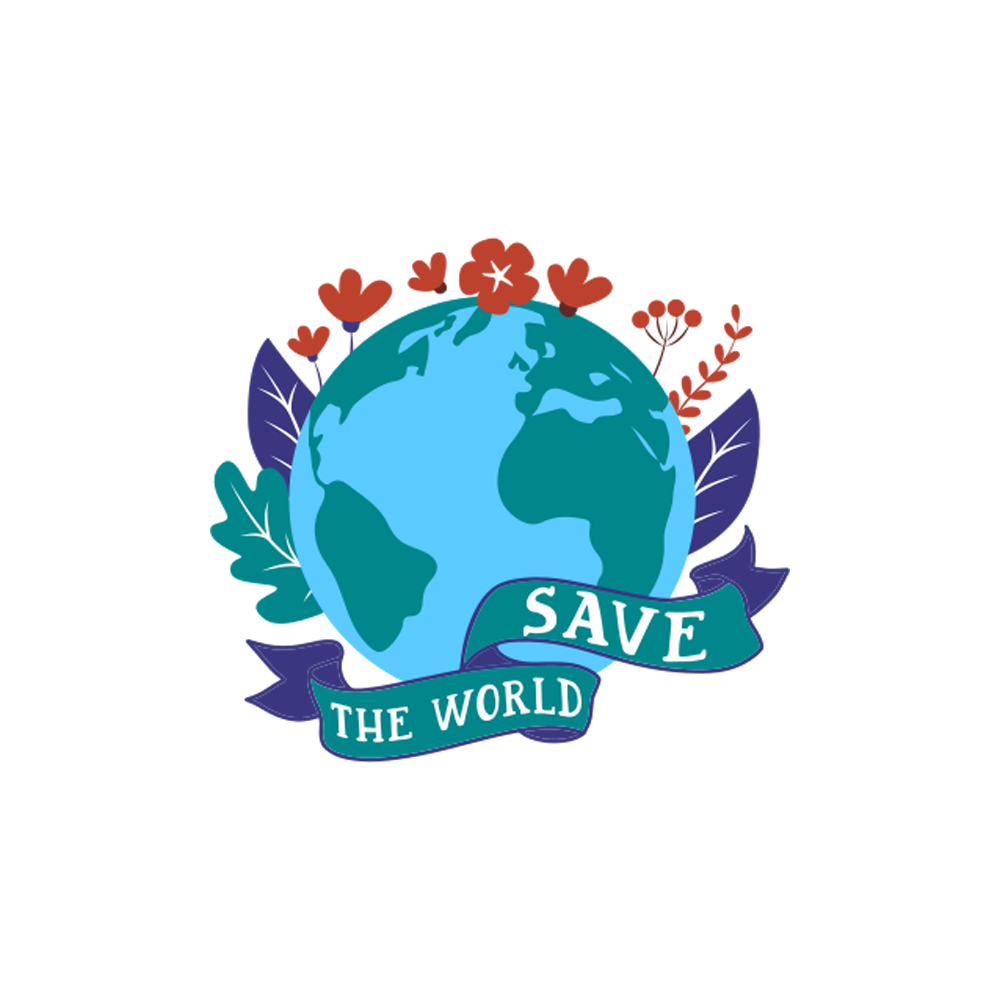 Save The World Sticker Transparent Image