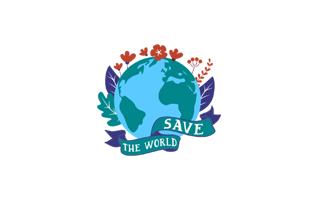 Save The World Sticker PNG