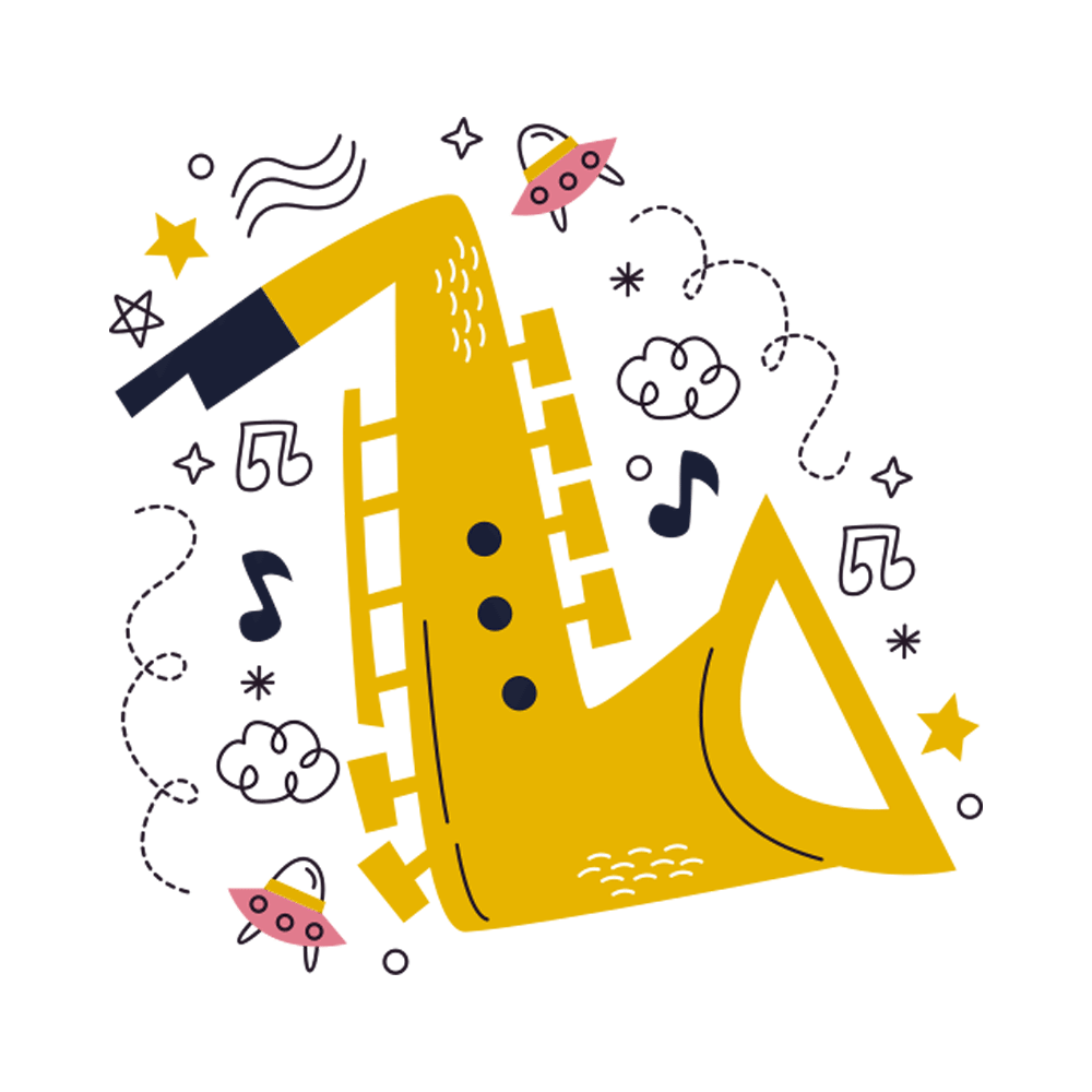 Saxophone Free Sticker Transparent Gallery