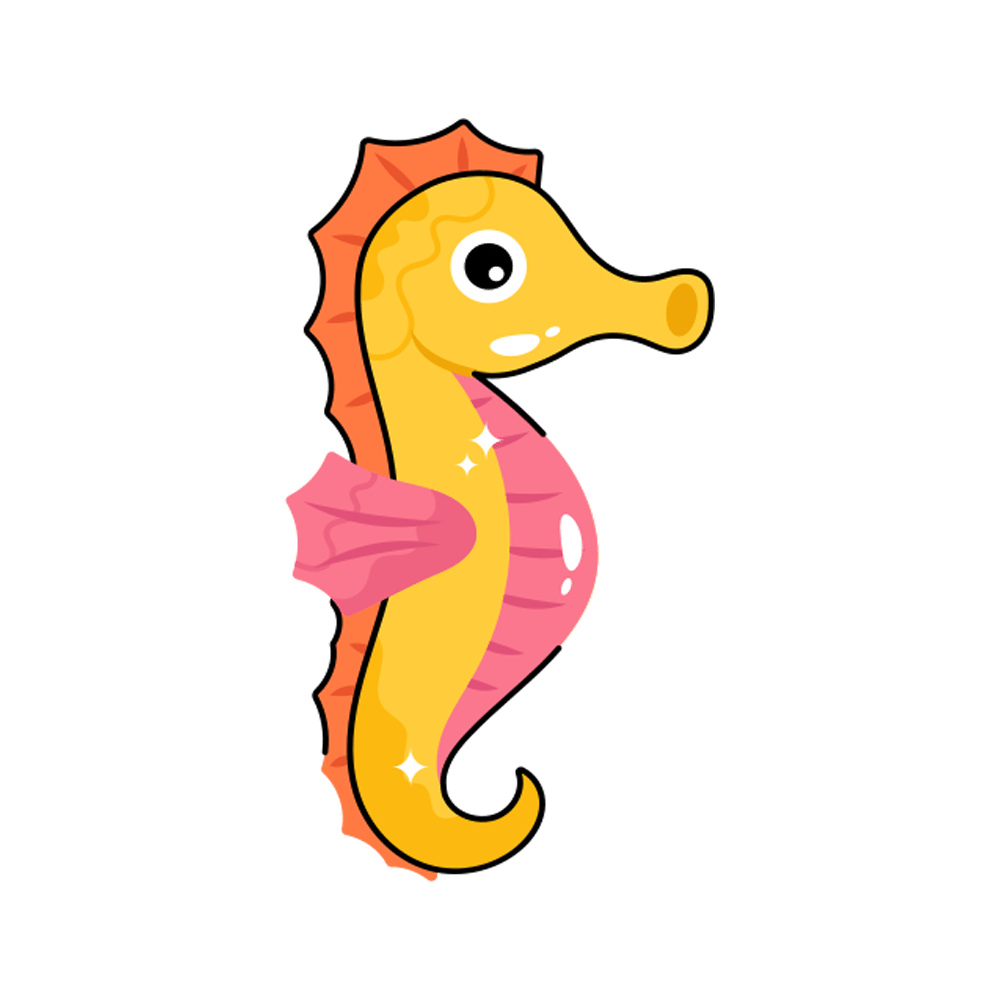 Seahorse Free Sticker Transparent Image