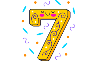 Seven Sticker PNG