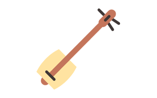 Shamisen Free Sticker PNG