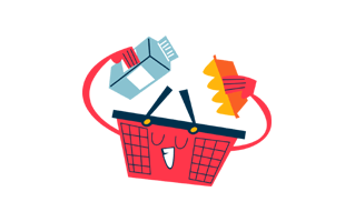 Shopping Basket Free Sticker PNG