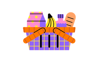 Shopping Basket Sticker PNG
