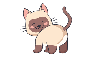 Siamese Cat Free Sticker PNG