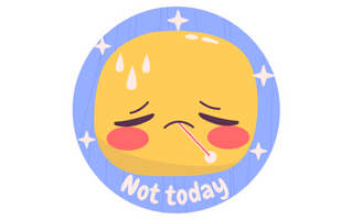 Sick Free Sticker PNG
