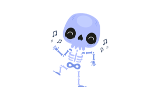 Skeleton Free Sticker PNG