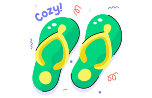 Slippers Sticker PNG