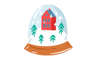 Snow Globe Free Sticker PNG