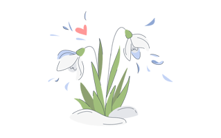 Snowdrop Flower Free Sticker PNG