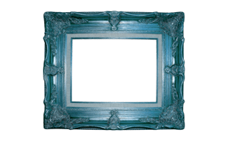 Square Teal Frame PNG